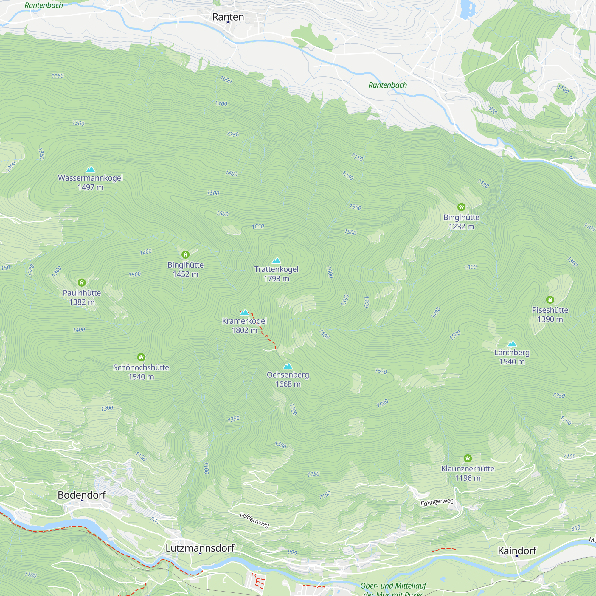 Thomabauerhütte map