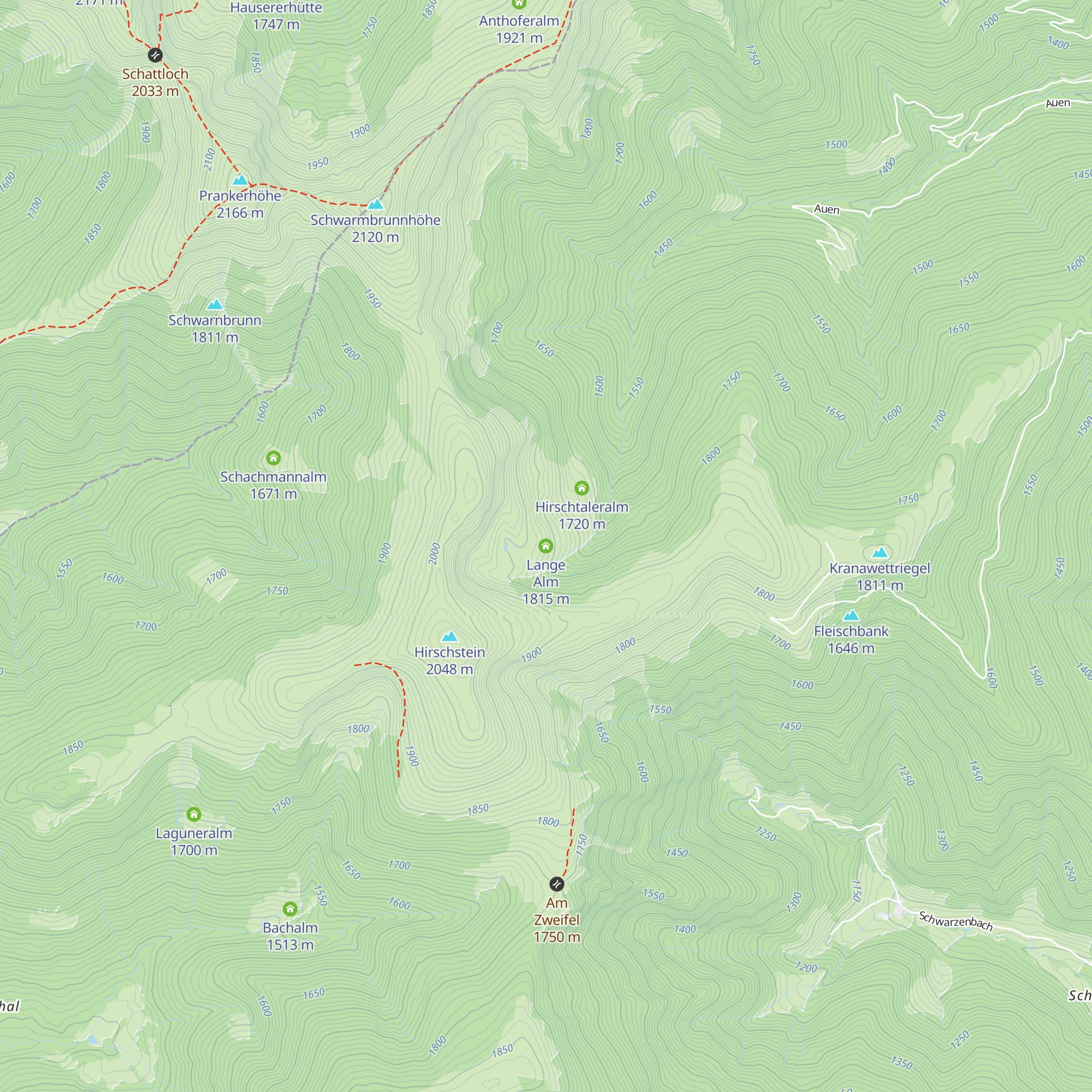 Lange Alm map