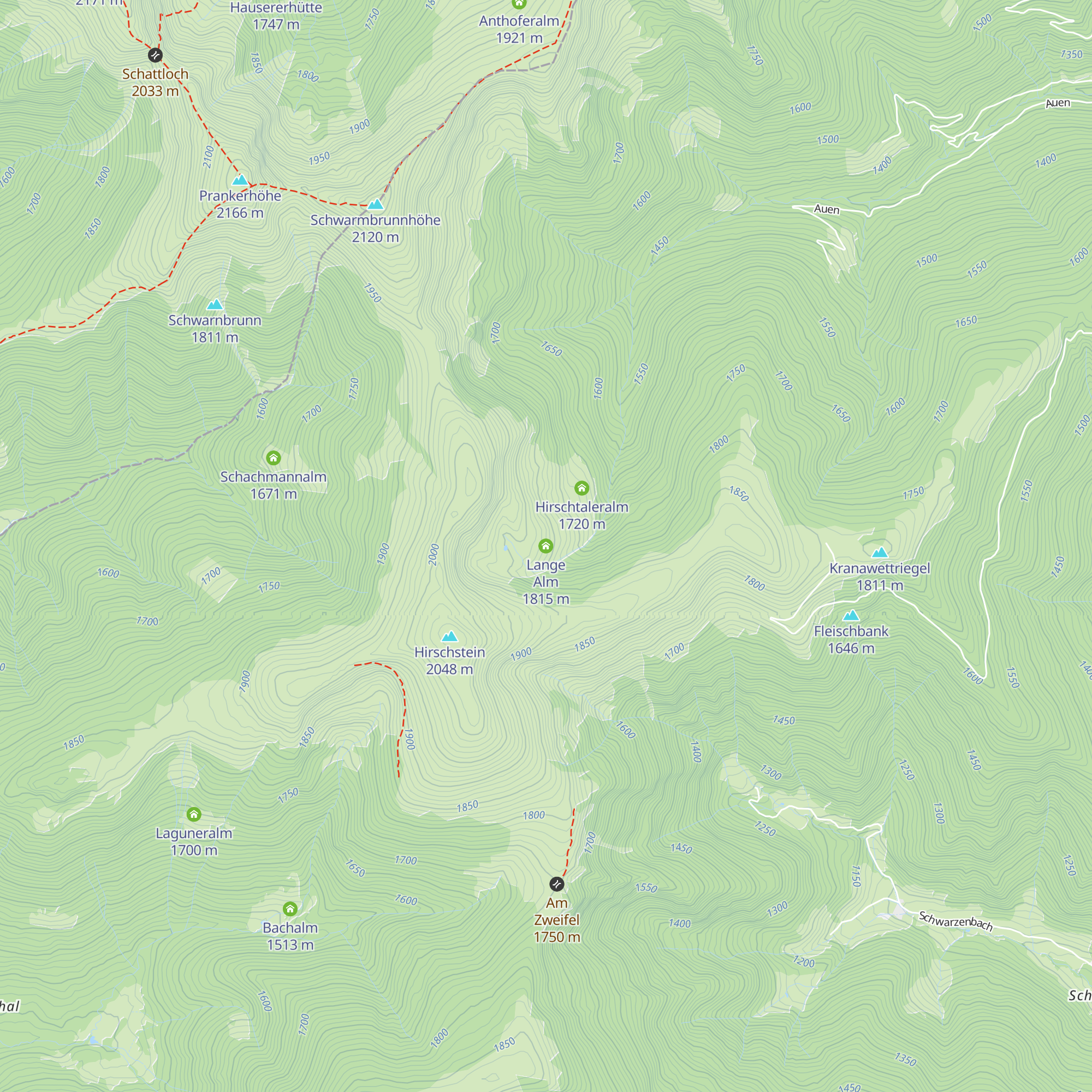 Lange Alm map