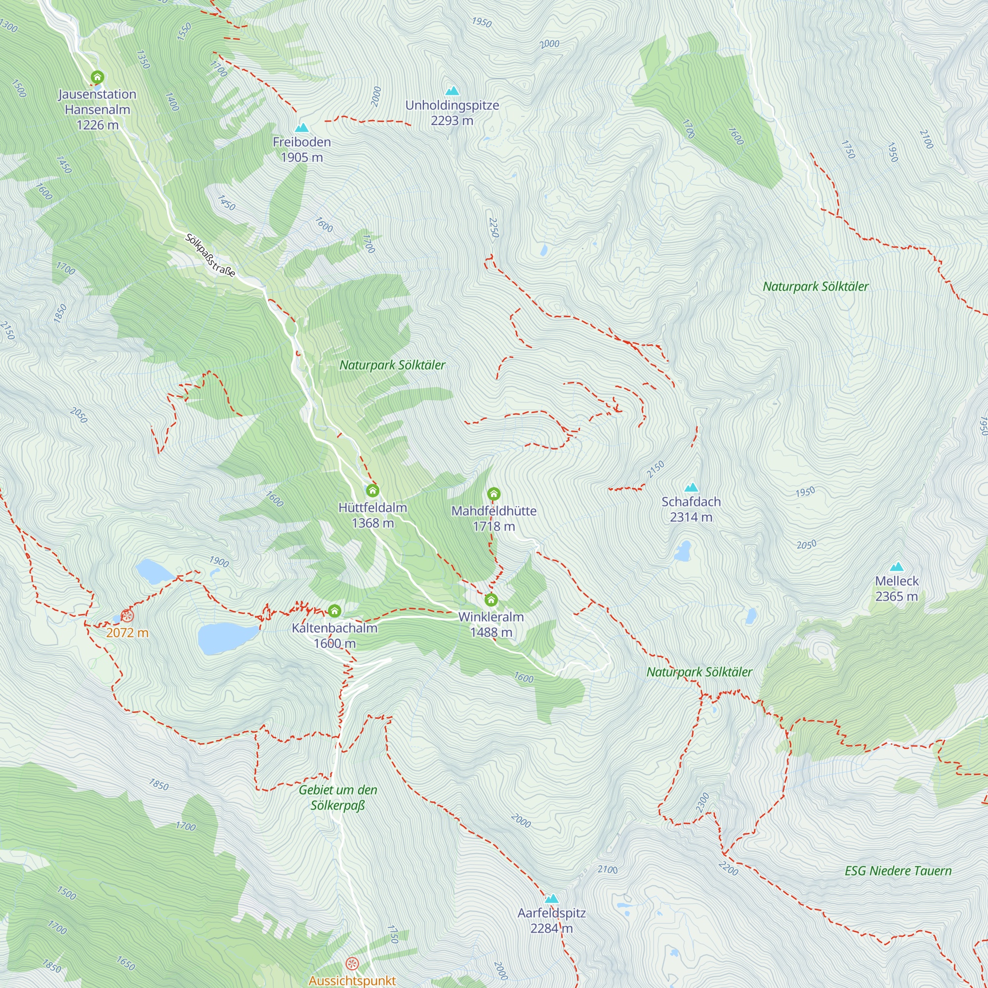 Mahdfeldhütte map