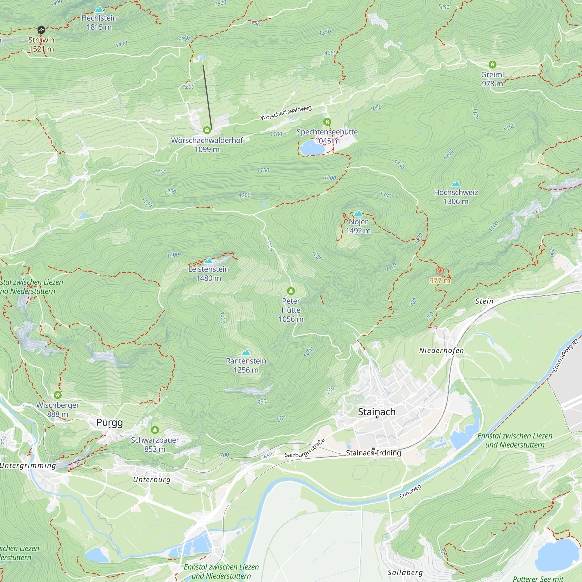 Peter Hütte map