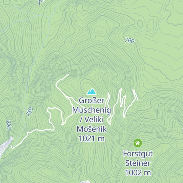 Map of Großer Muschenig  / Veliki Mošenik