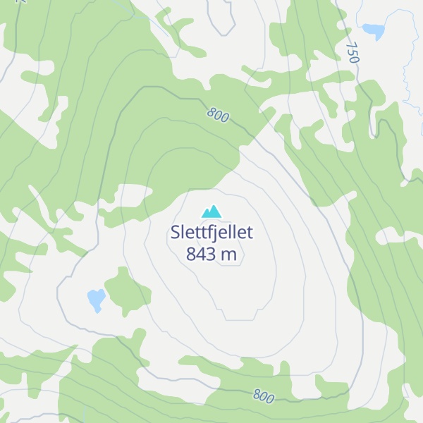 Map of Slettfjellet