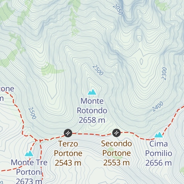 Map of Monte Rotondo
