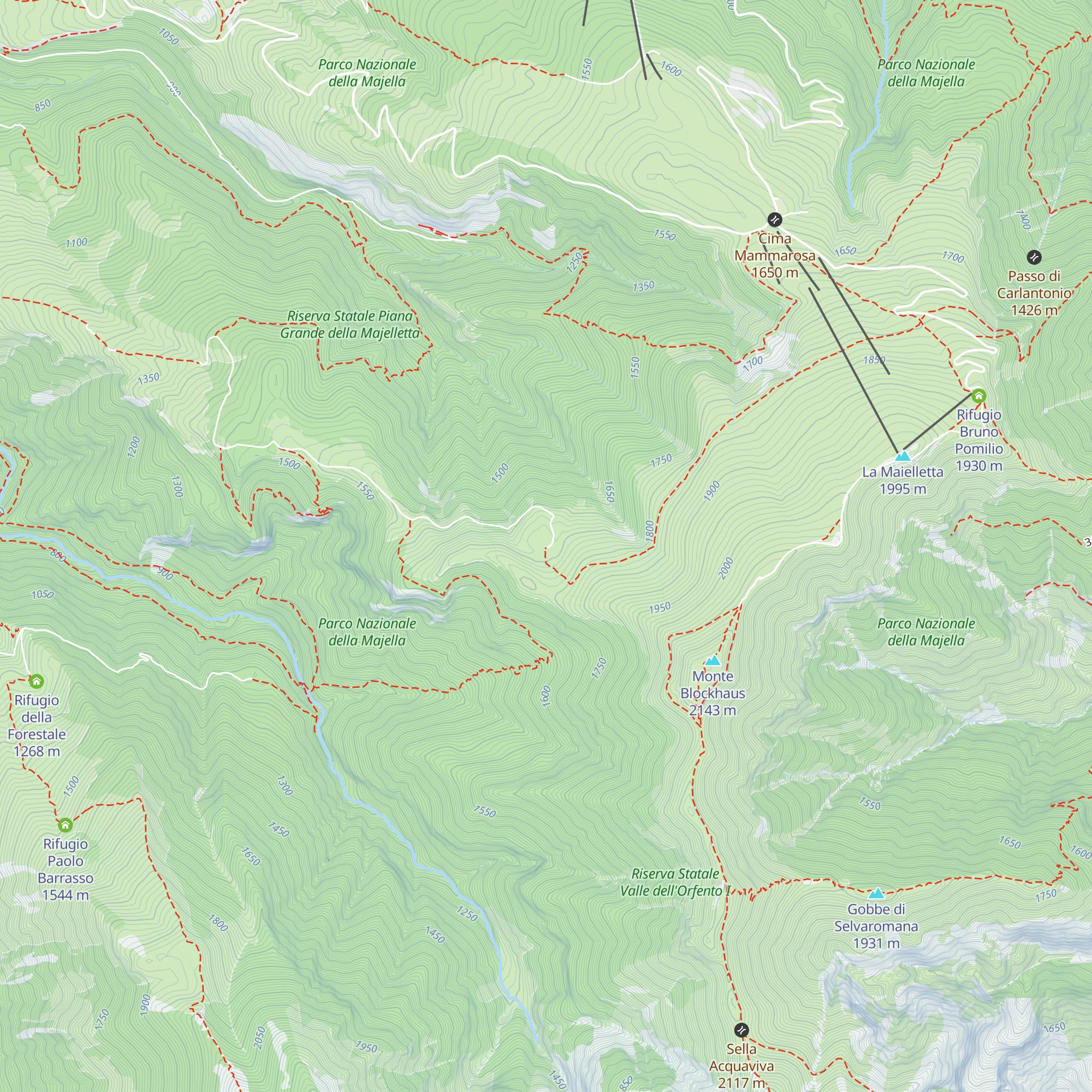 Rifugio Marcello Di Marco "Stazzo di Caramanico" map
