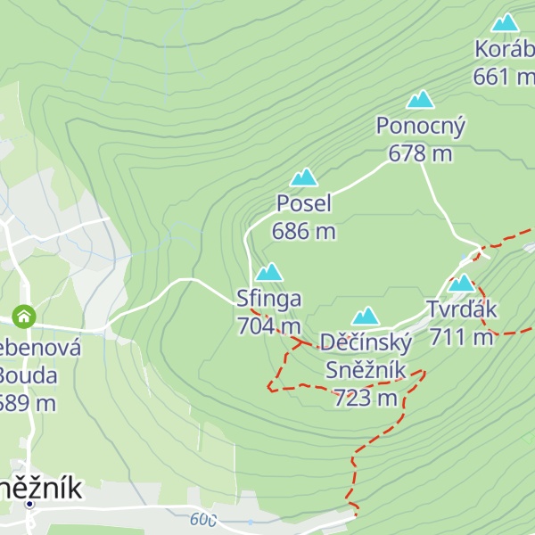 Map of Malá Sfinga