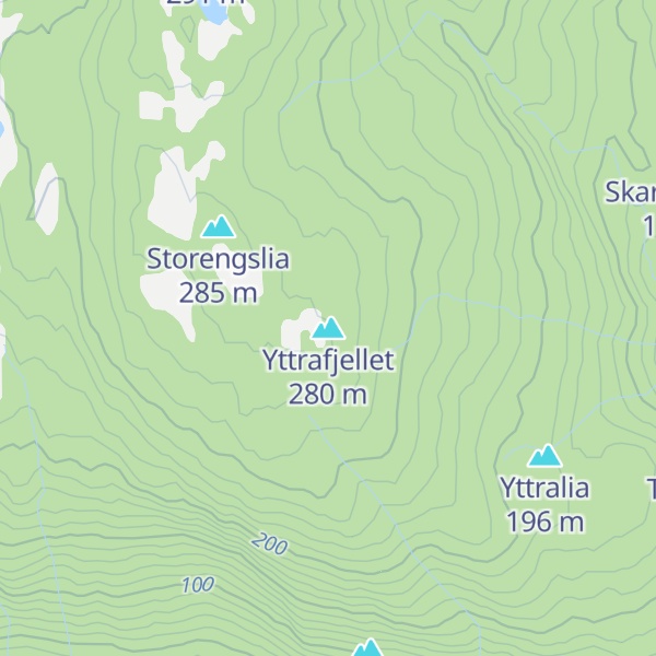 Map of Yttrafjellet