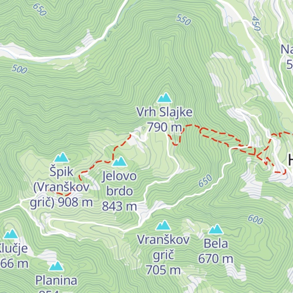 Map of Dom na Slajki