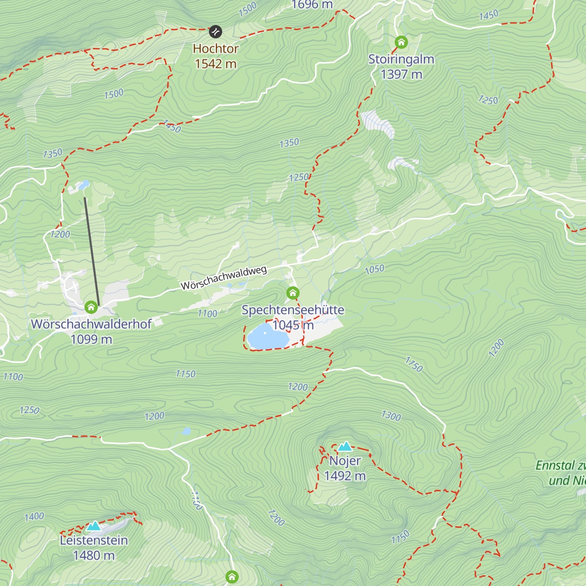 Spechtenseehütte map