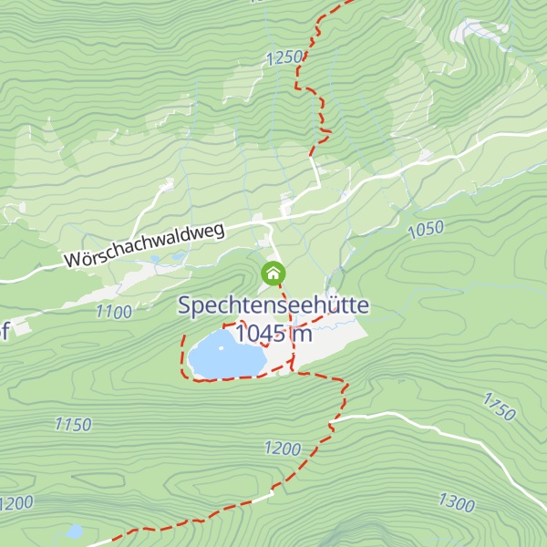 Map of Spechtenseehütte