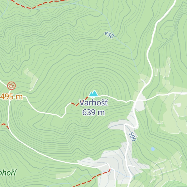 Map of Varhošť