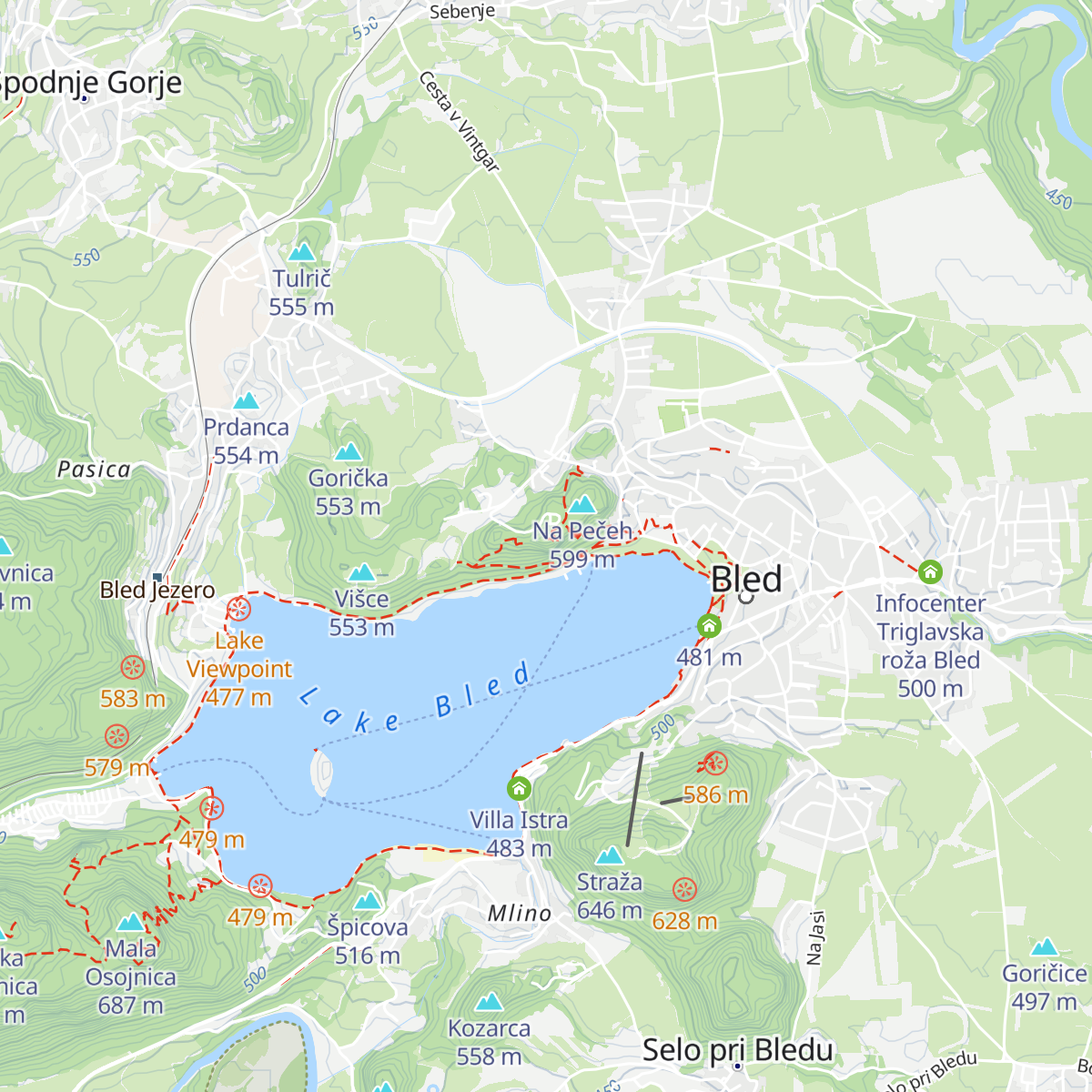 Restavracija Blejski grad map