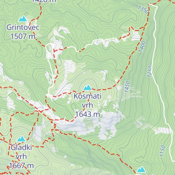 Map of Kosmati vrh
