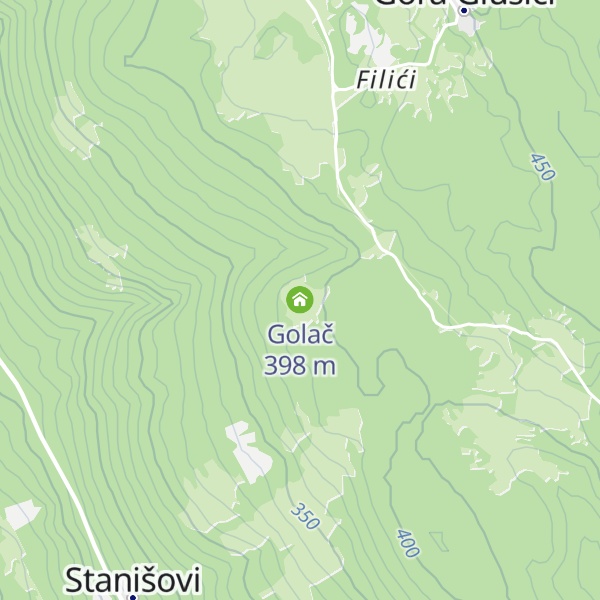 Map of Golač