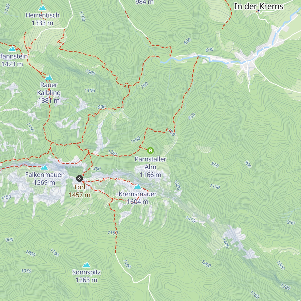 Parnstaller Alm map