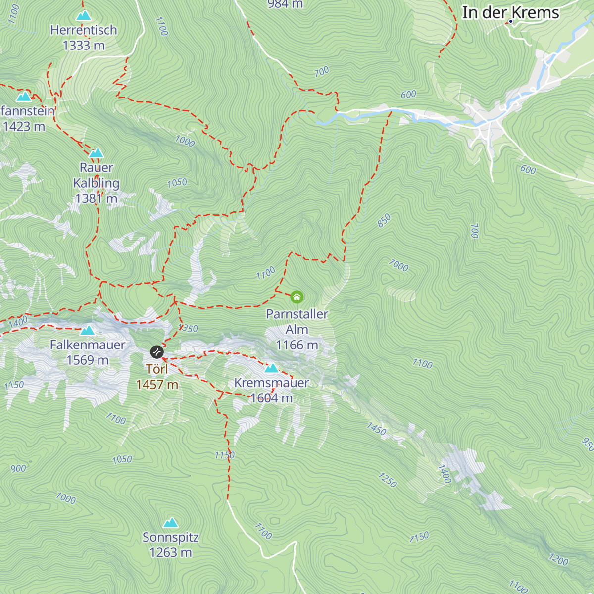 Parnstaller Alm map