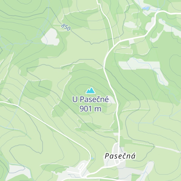 Map of U Pasečné