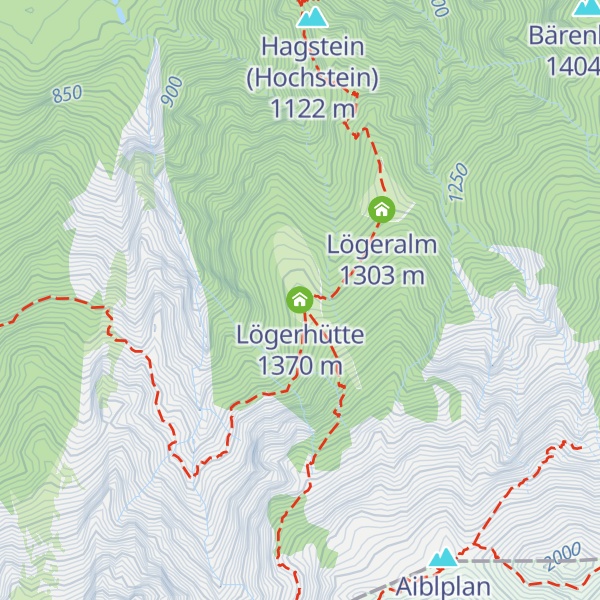 Map of Lögerhütte