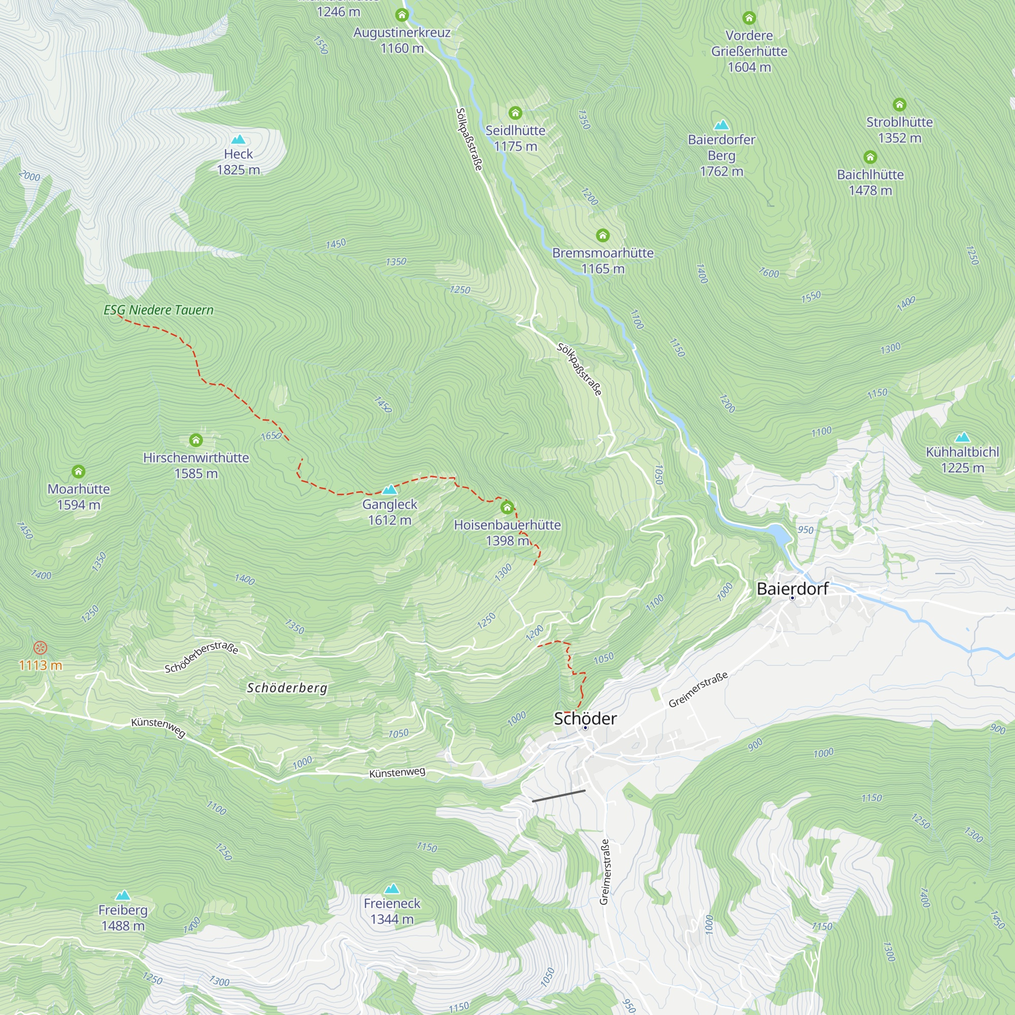 Hoisenbauerhütte map