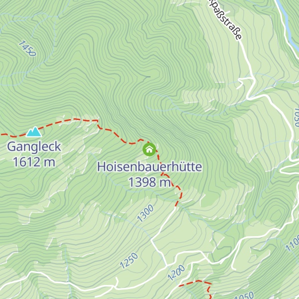 Map of Hoisenbauerhütte
