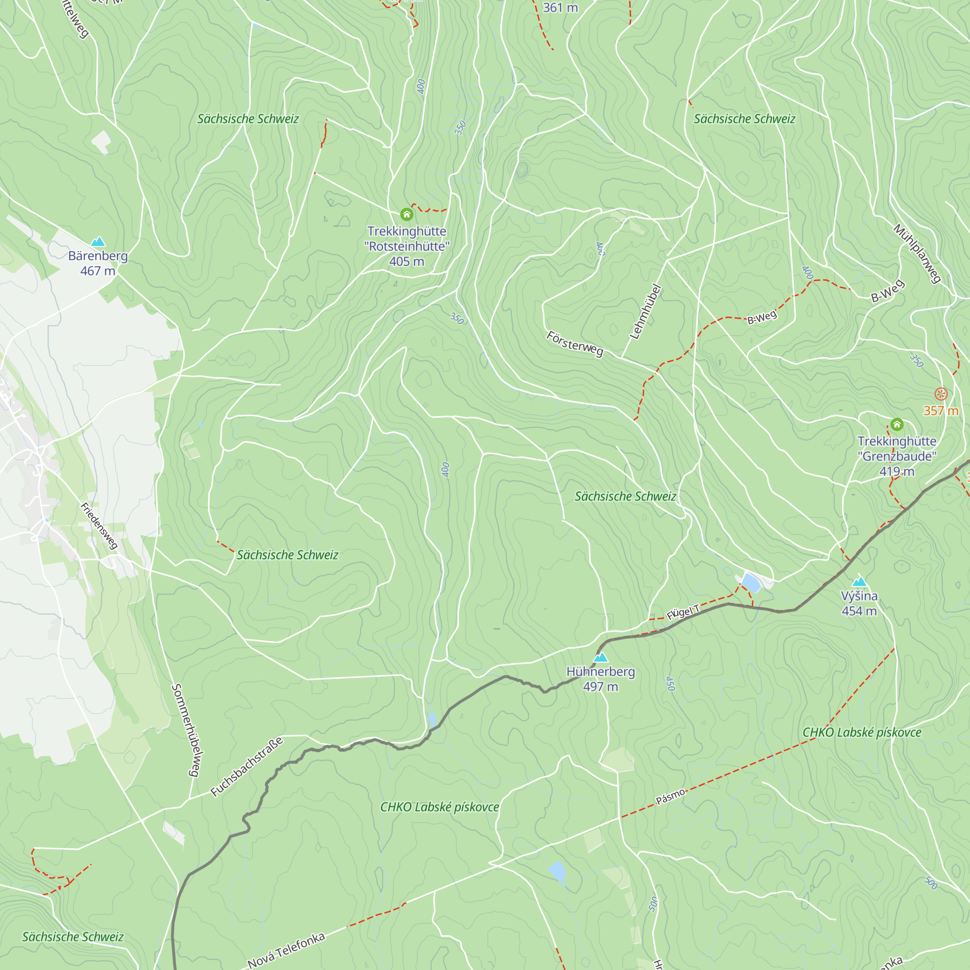 Trekkinghütte "Willys Ruh" map