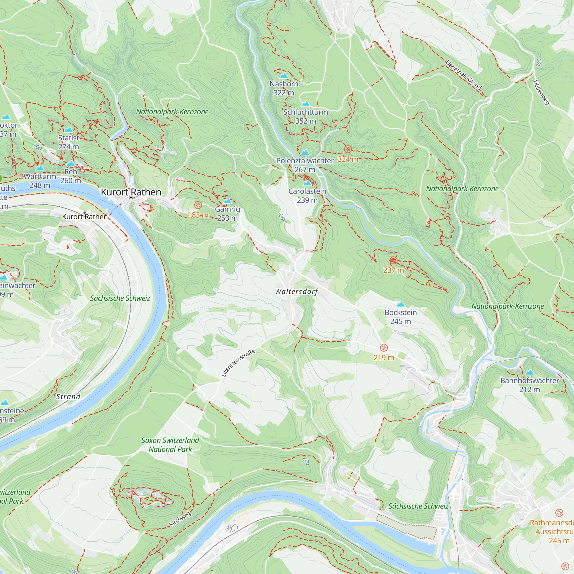 Wanderhütte Waltersdorf map