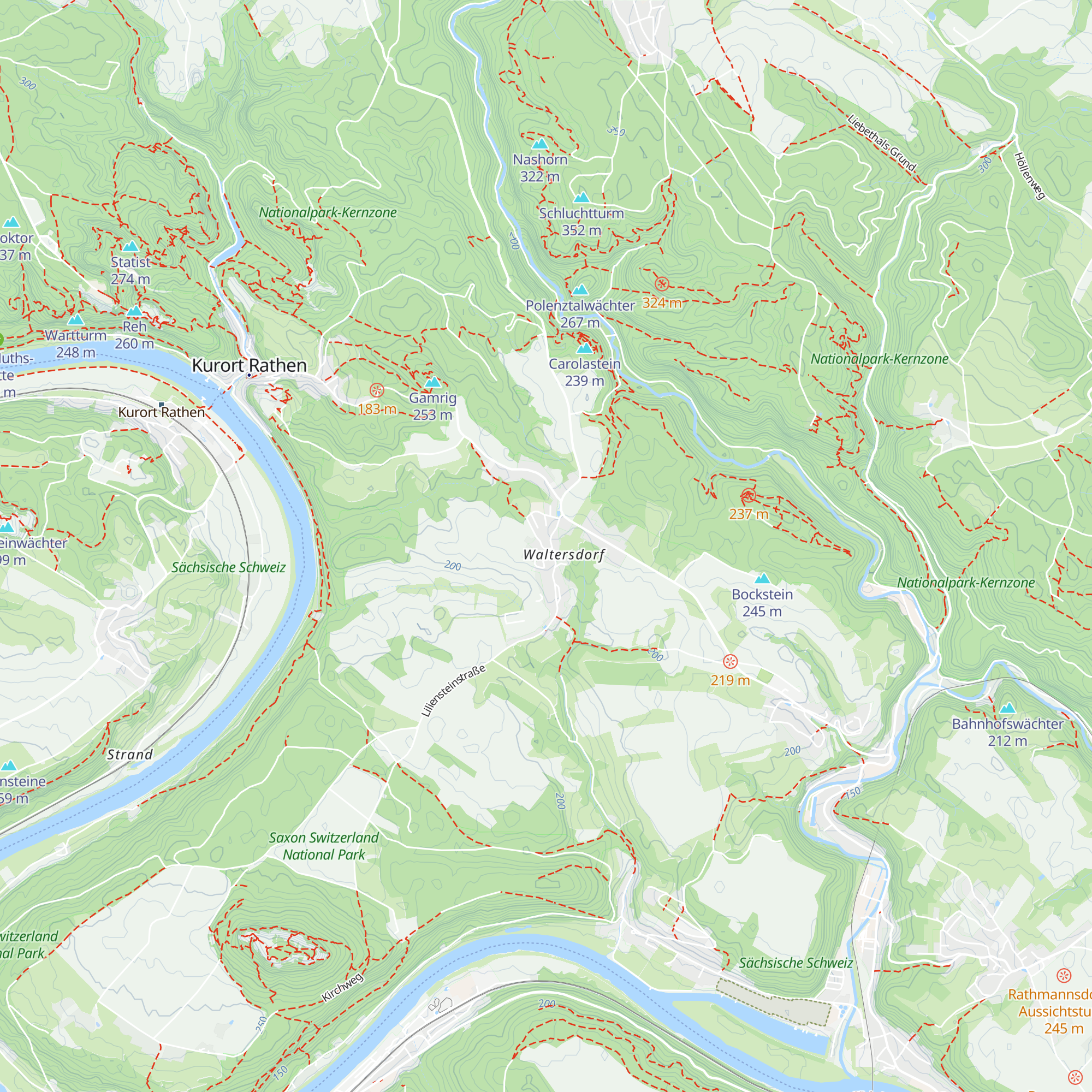 Wanderhütte Waltersdorf map