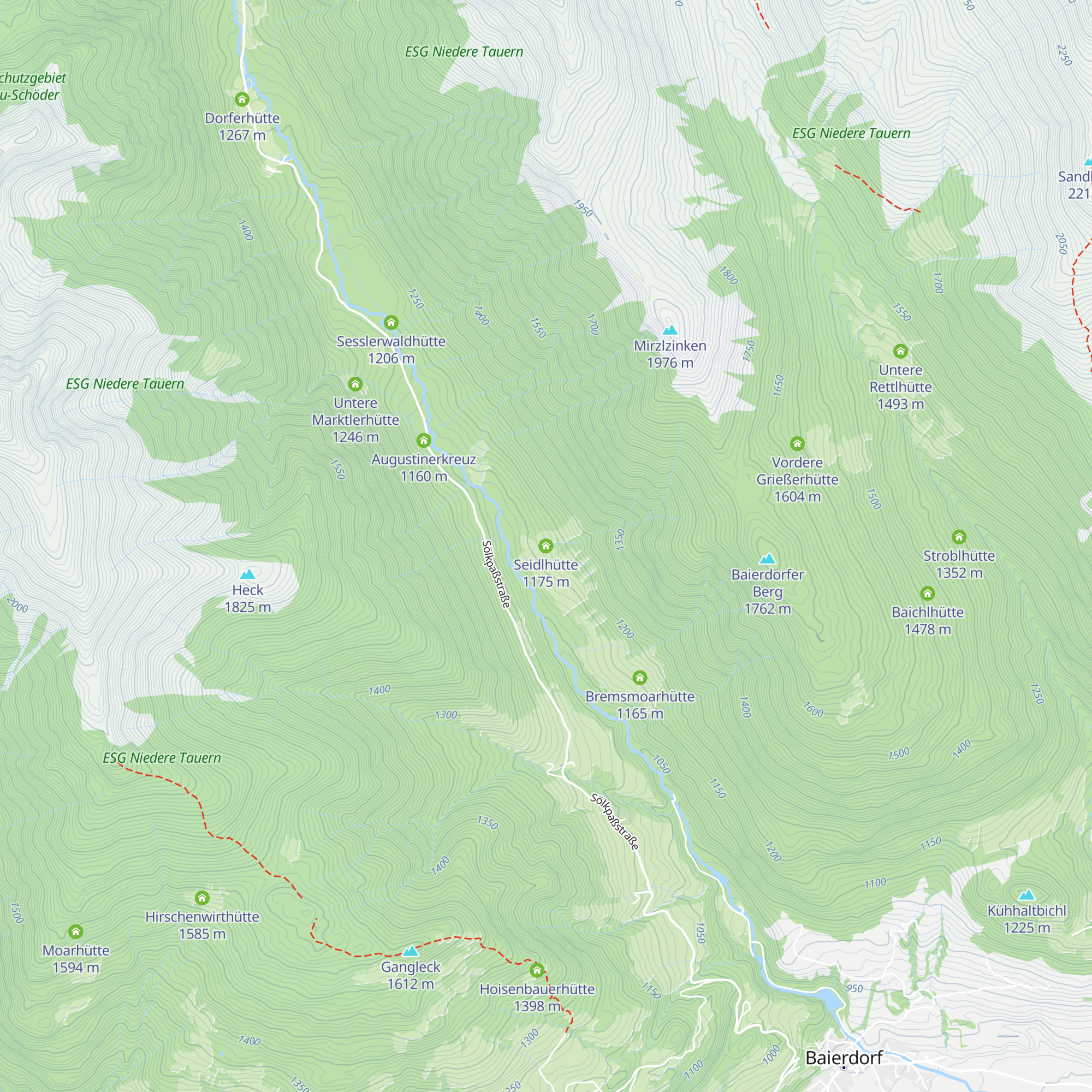 Seidlhütte map