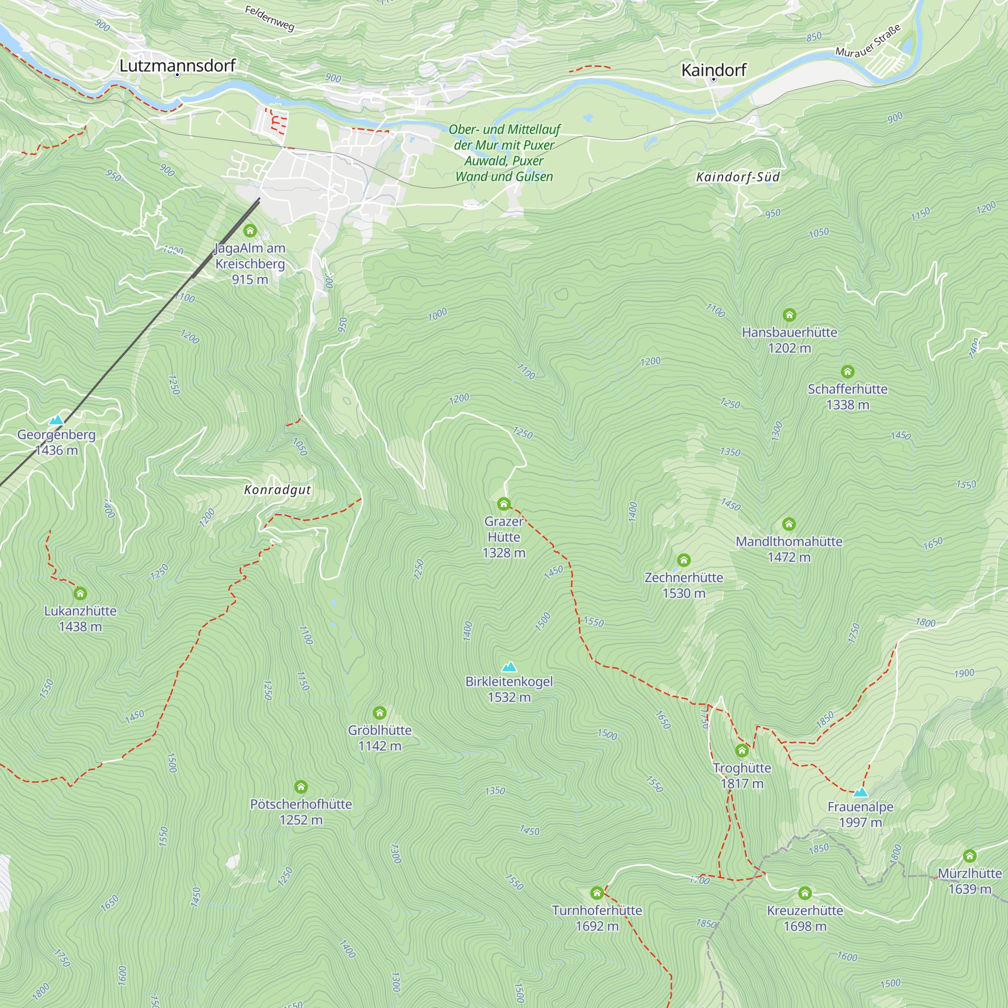 Grazer Hütte map