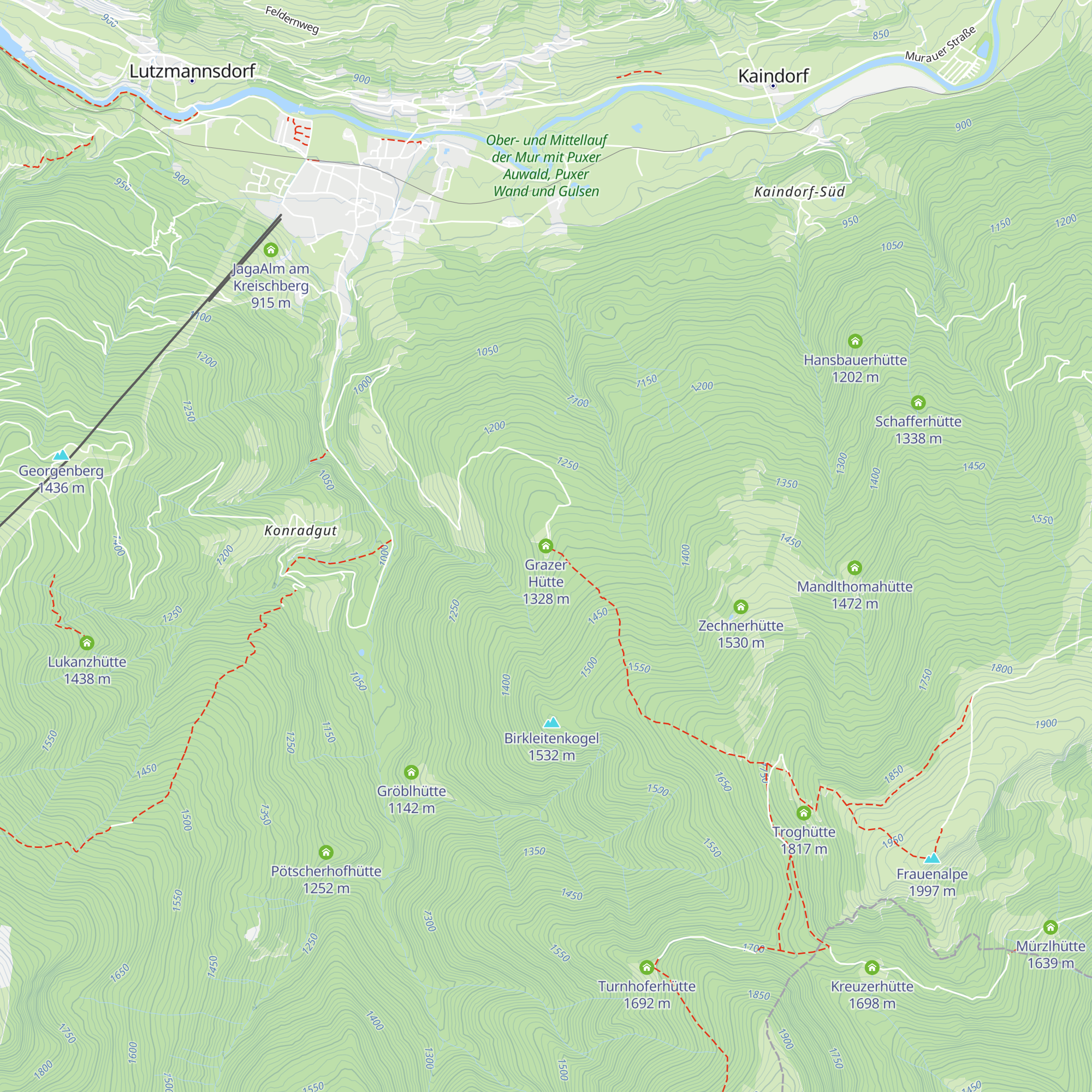 Grazer Hütte map