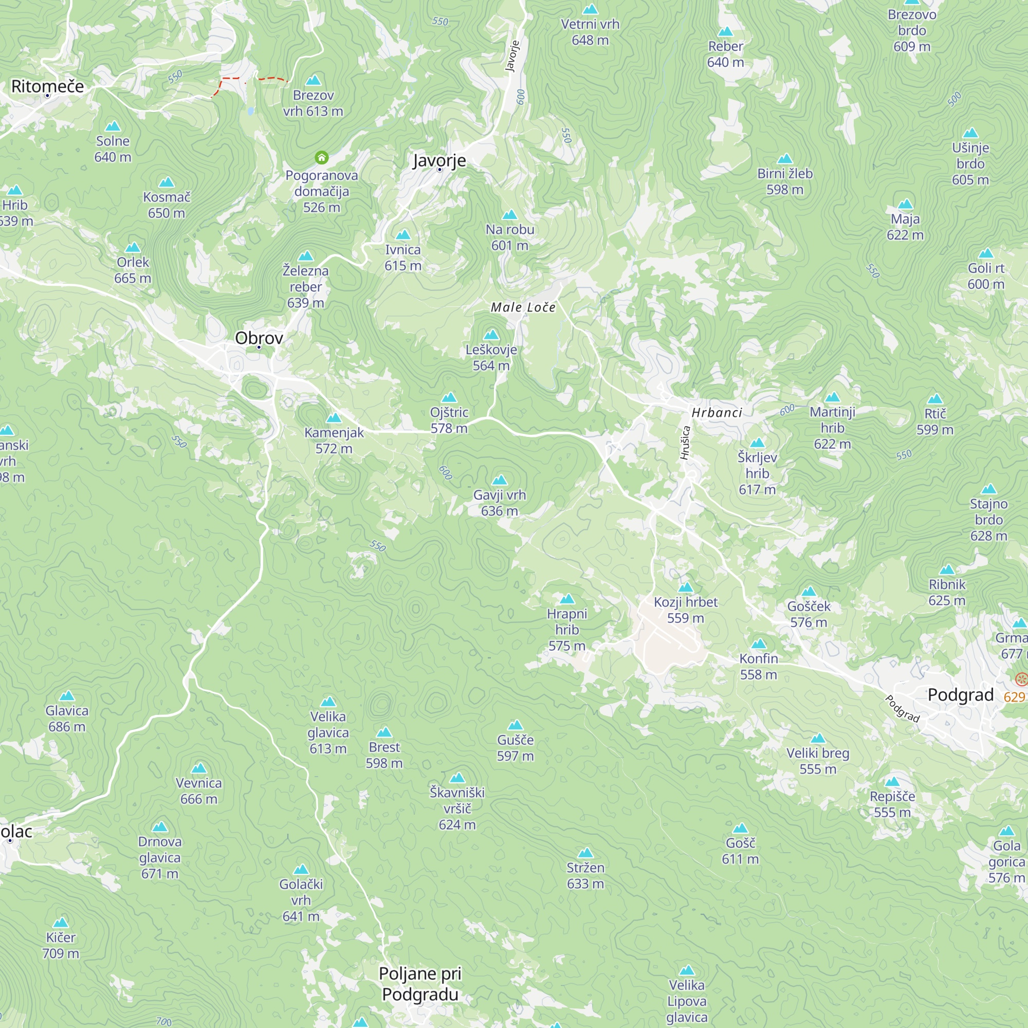 Lovska koča map