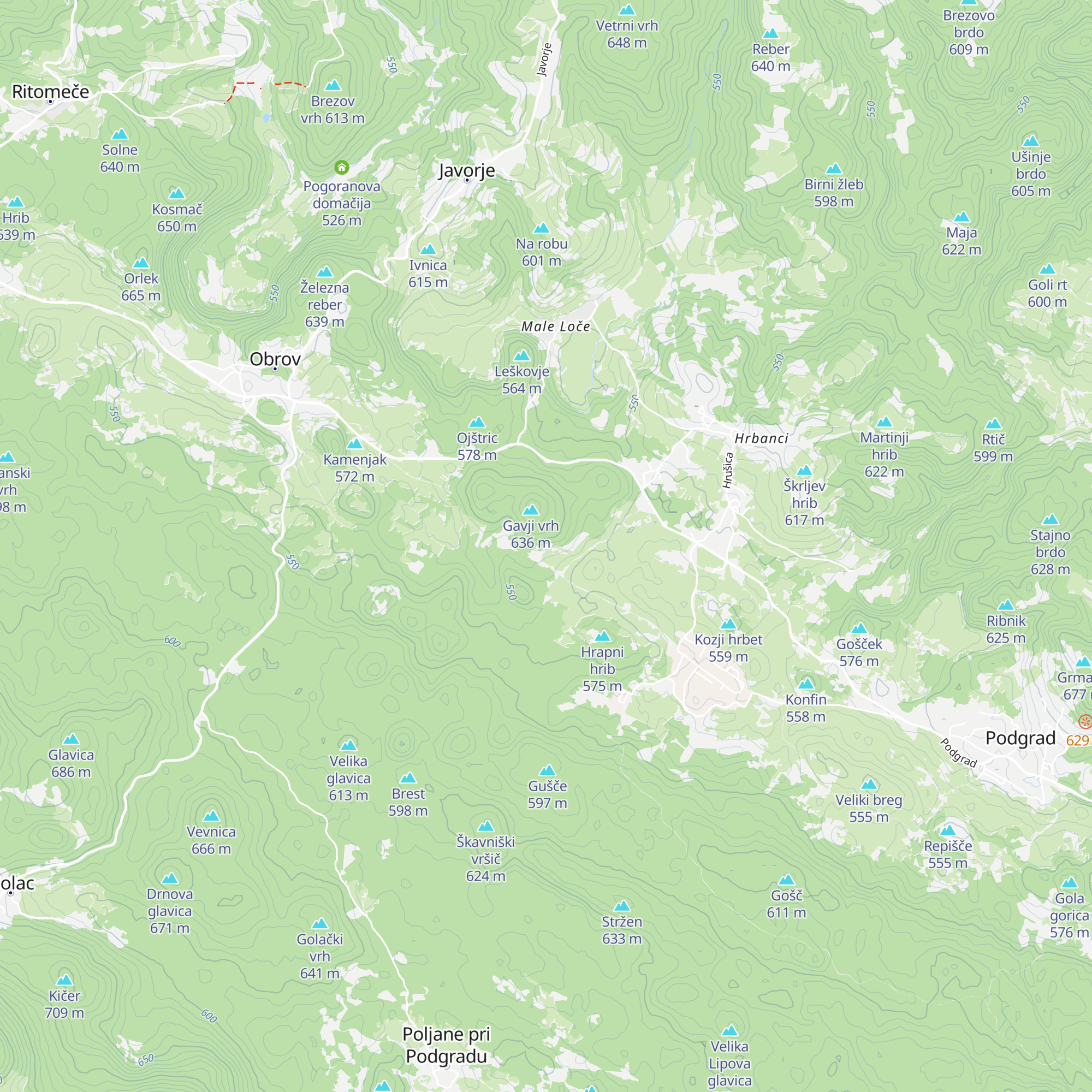 Lovska koča map