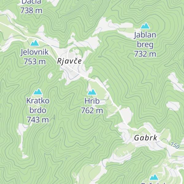Map of Hrib