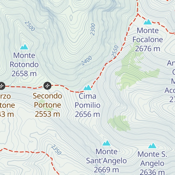 Map of Cima Pomilio