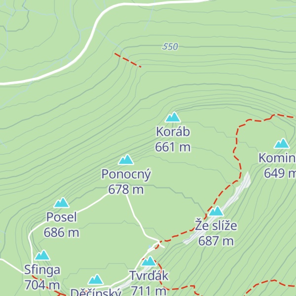 Map of Stolová hora