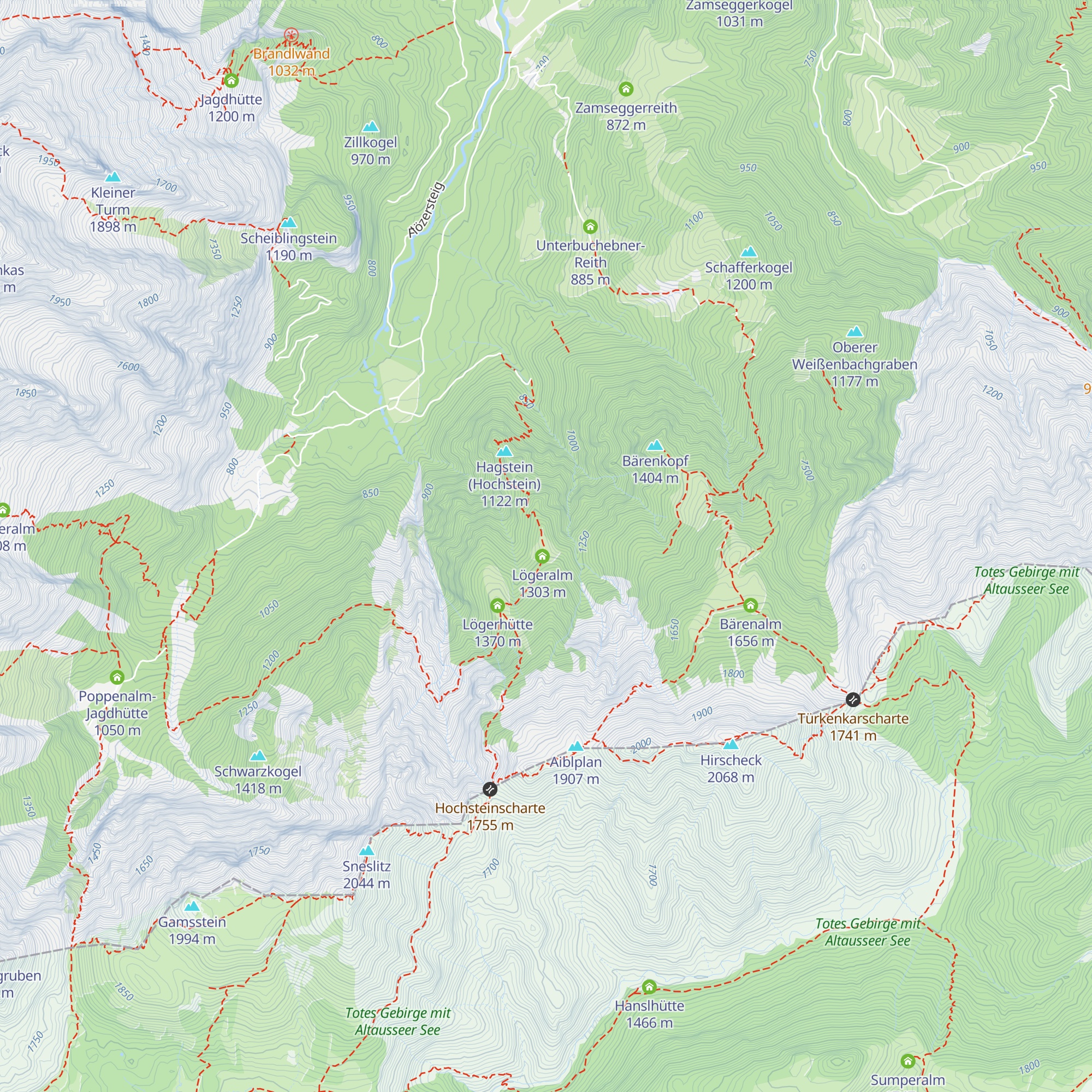 Hochsteinalm map