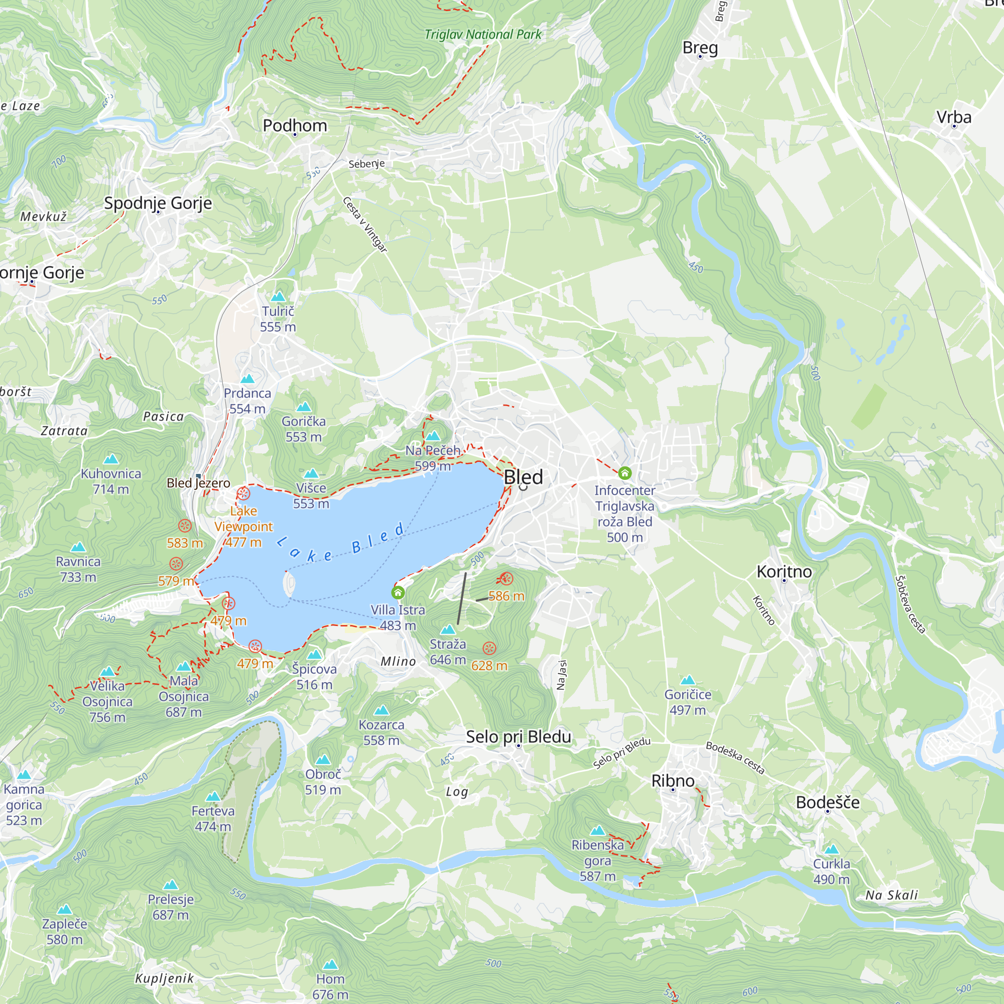 Turistično Društvo Bled map