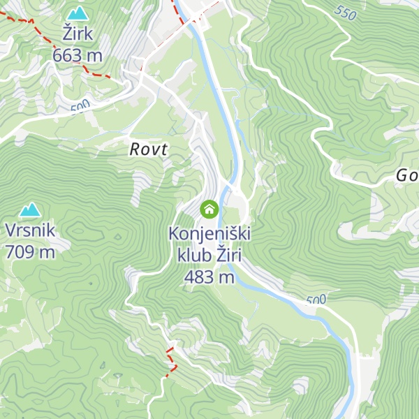Map of Konjeniški klub Žiri