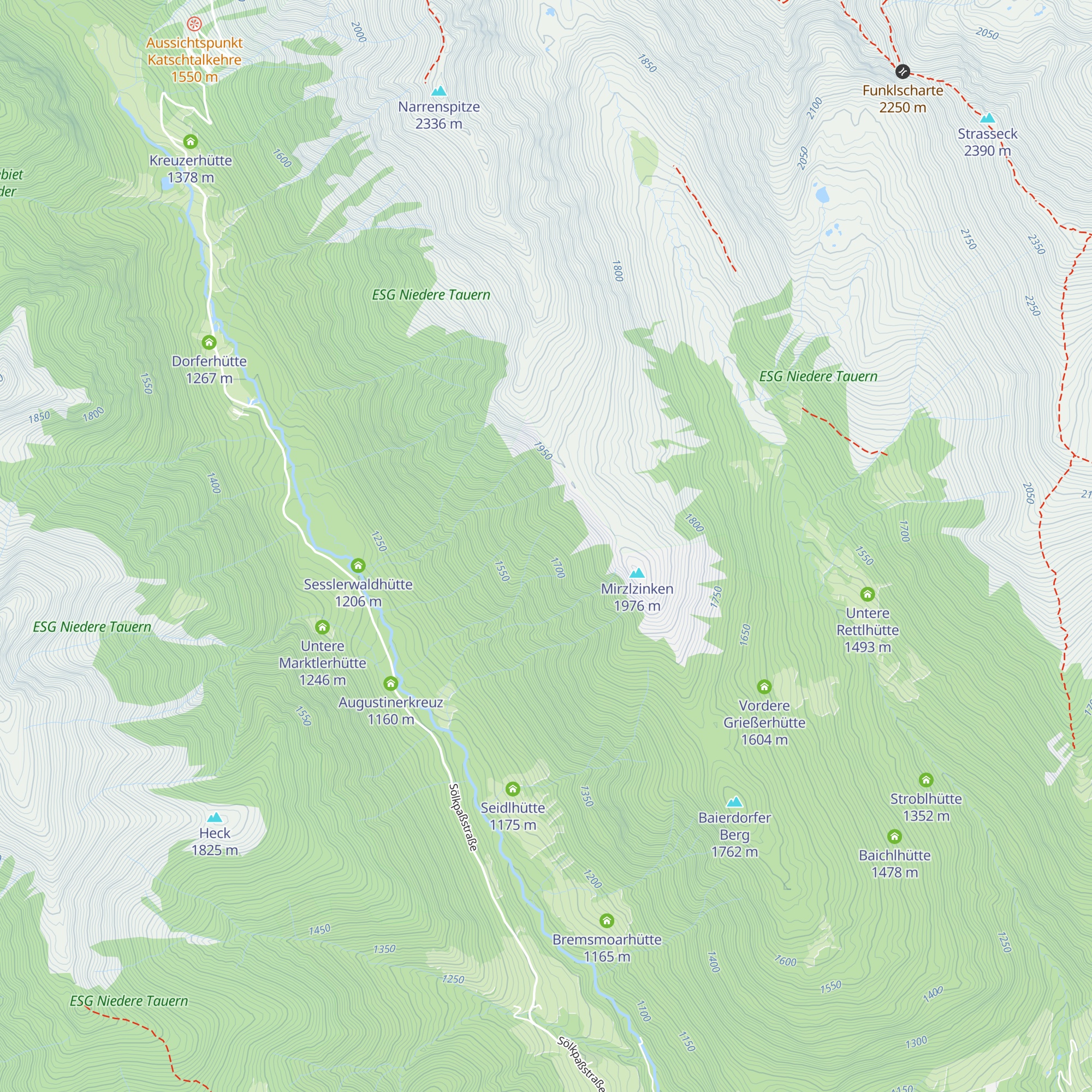 Lannachkarhütte map