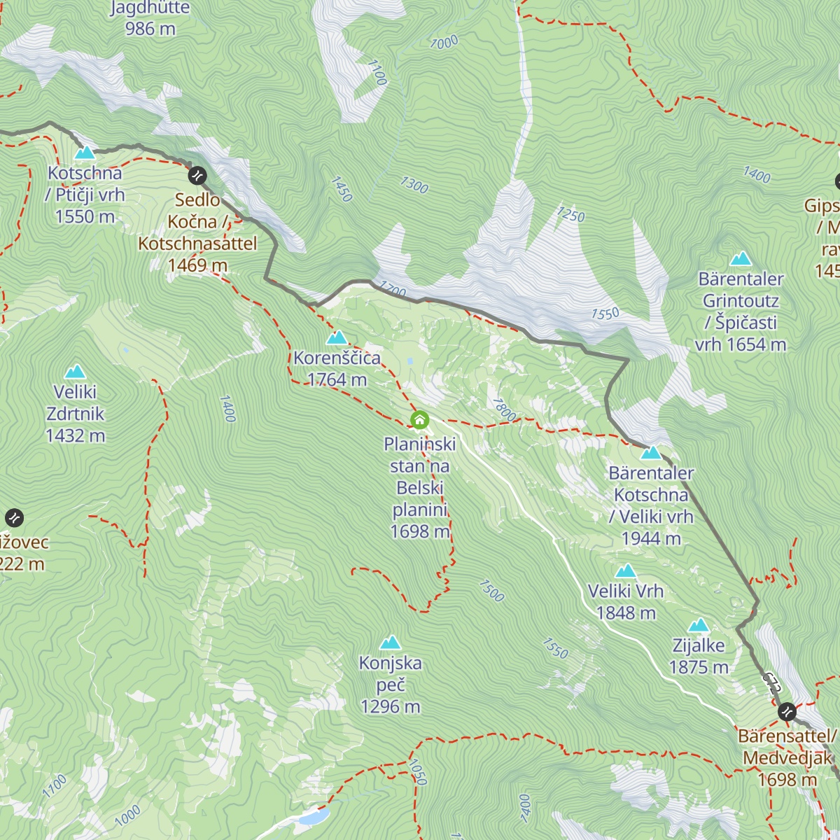 Planinski stan na Belski planini map