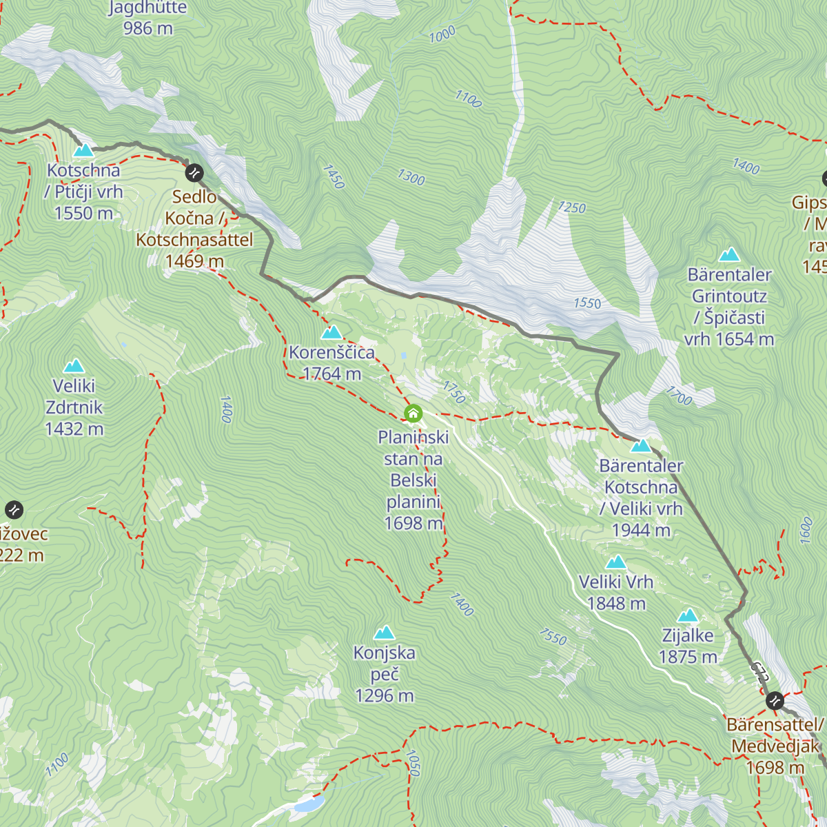 Planinski stan na Belski planini map