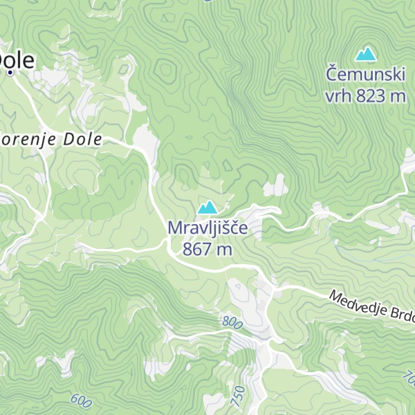 Map of Mravljišče