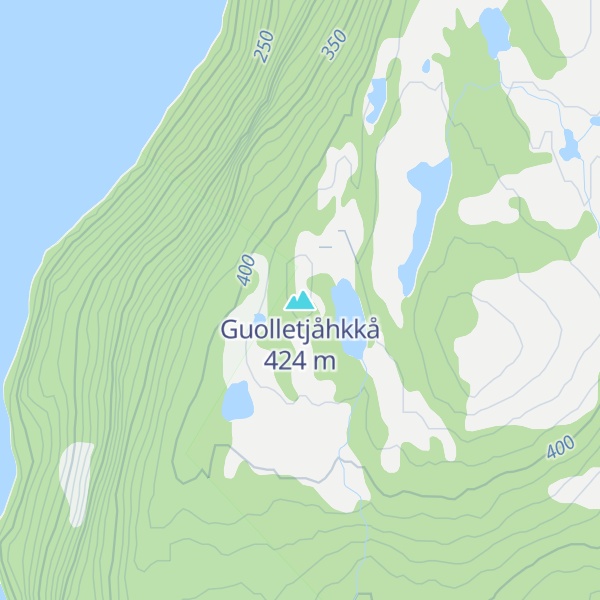Map of Guolletjåhkkå