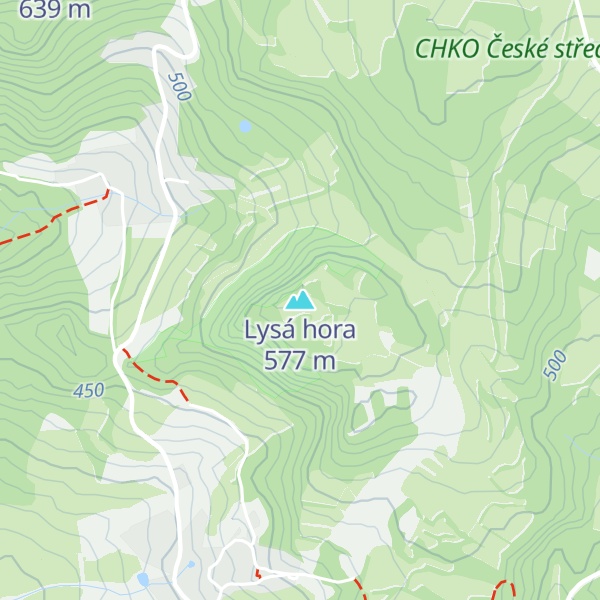 Map of Lysá hora