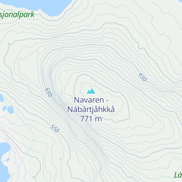 Map of Navaren - Nábártjåhkkå