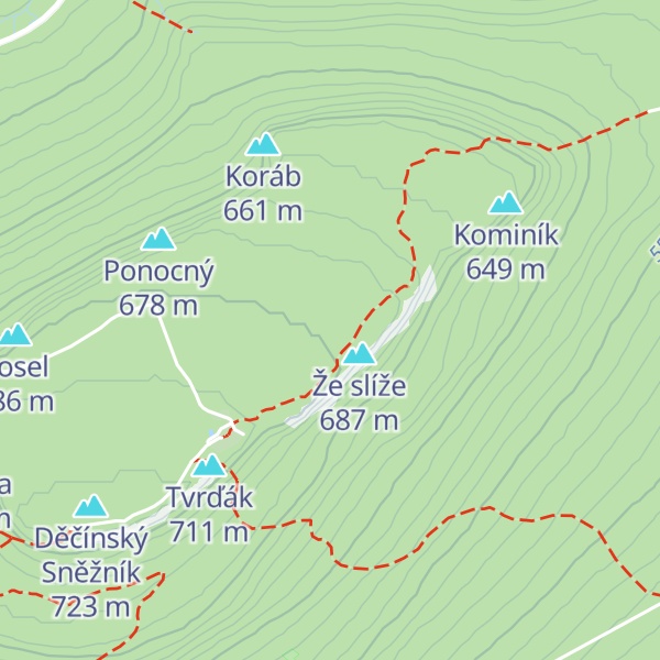Map of Mlečný zoubek
