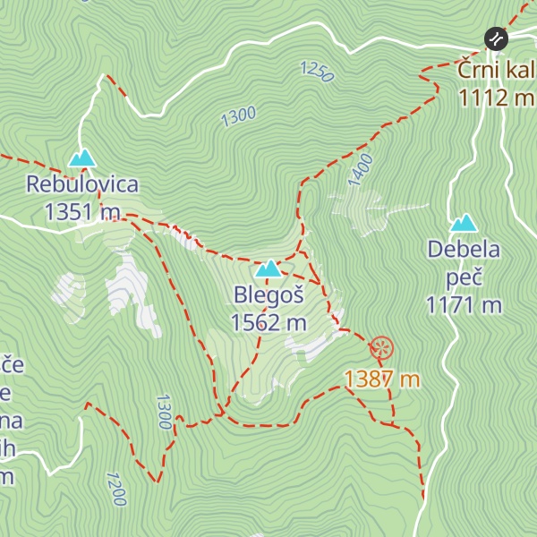 Map of Blegoš