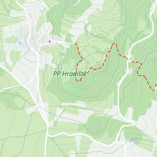 Map of Hradiště