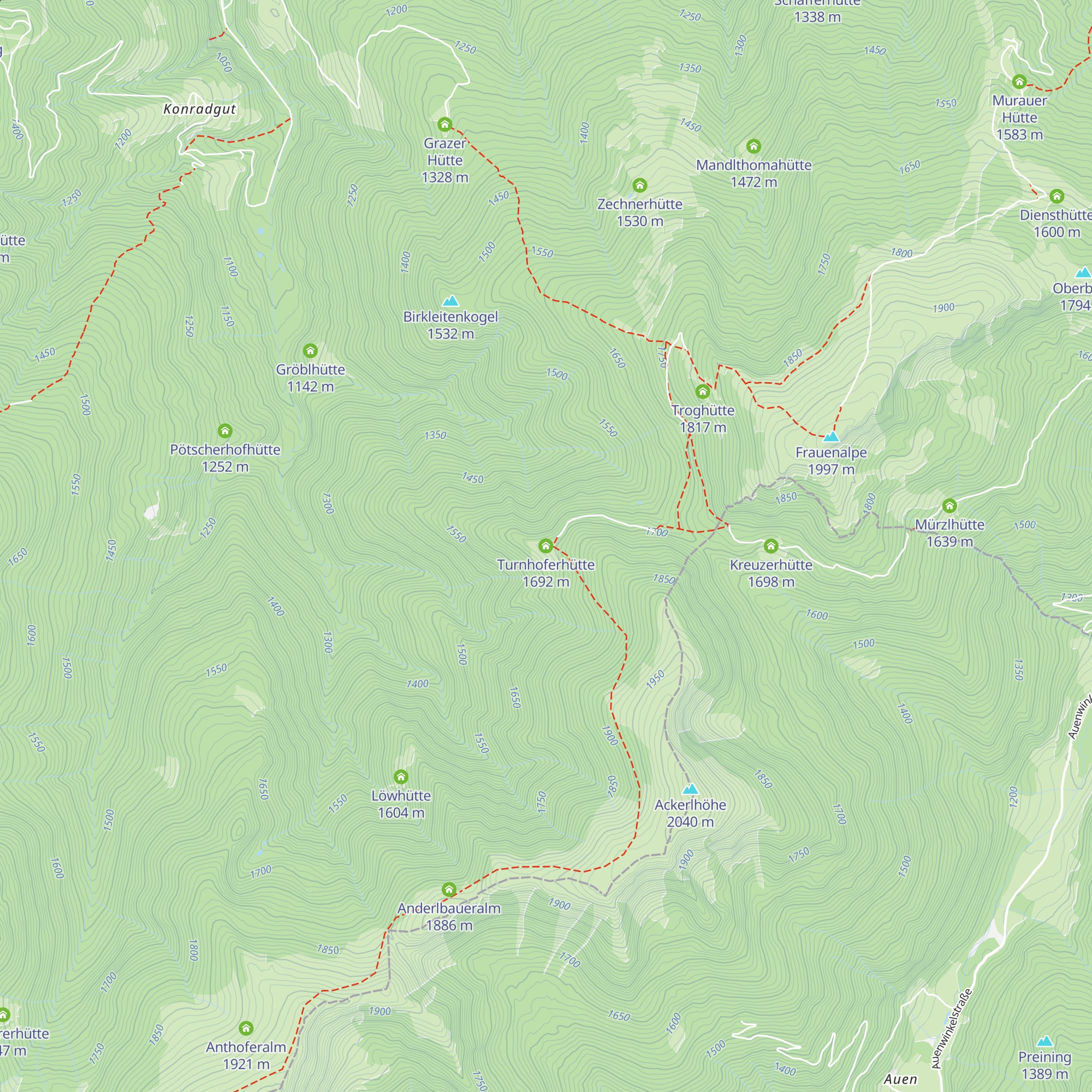 Turnhoferhütte map