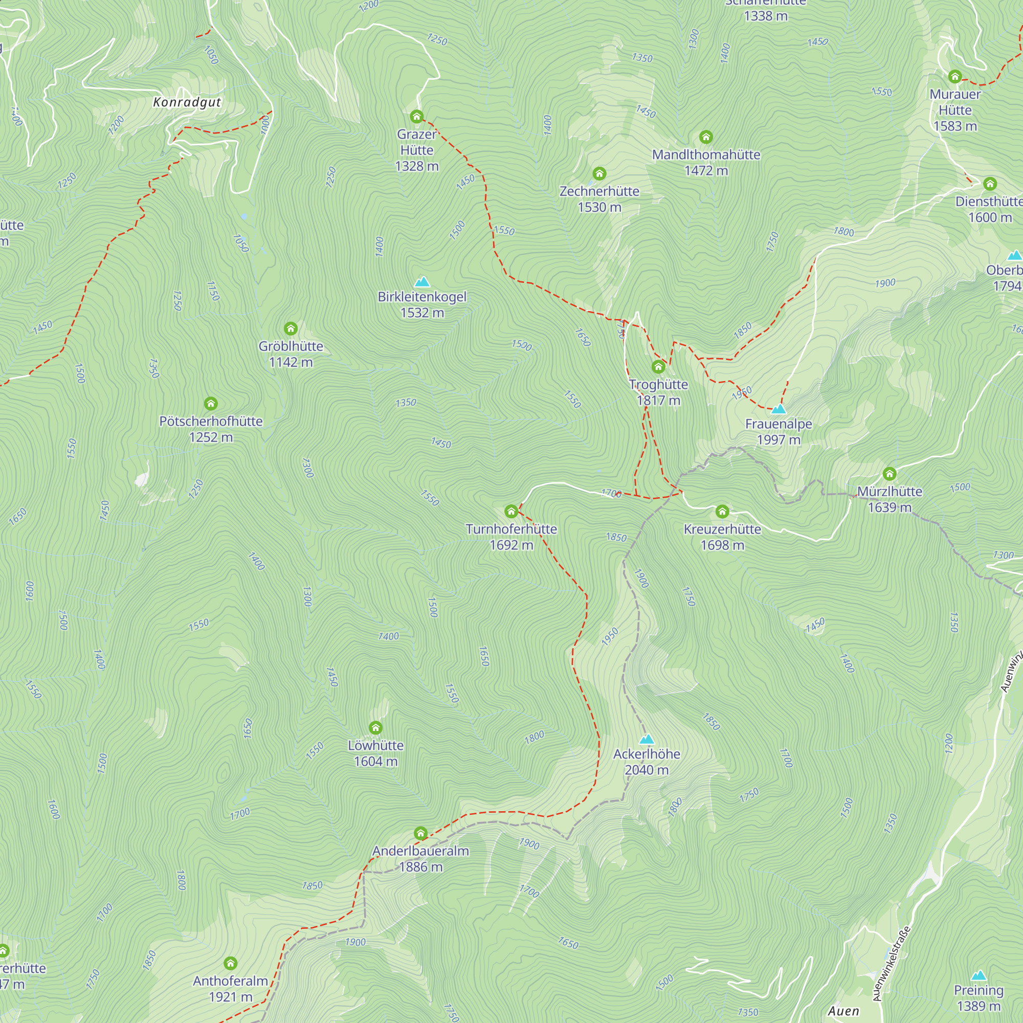 Turnhoferhütte map